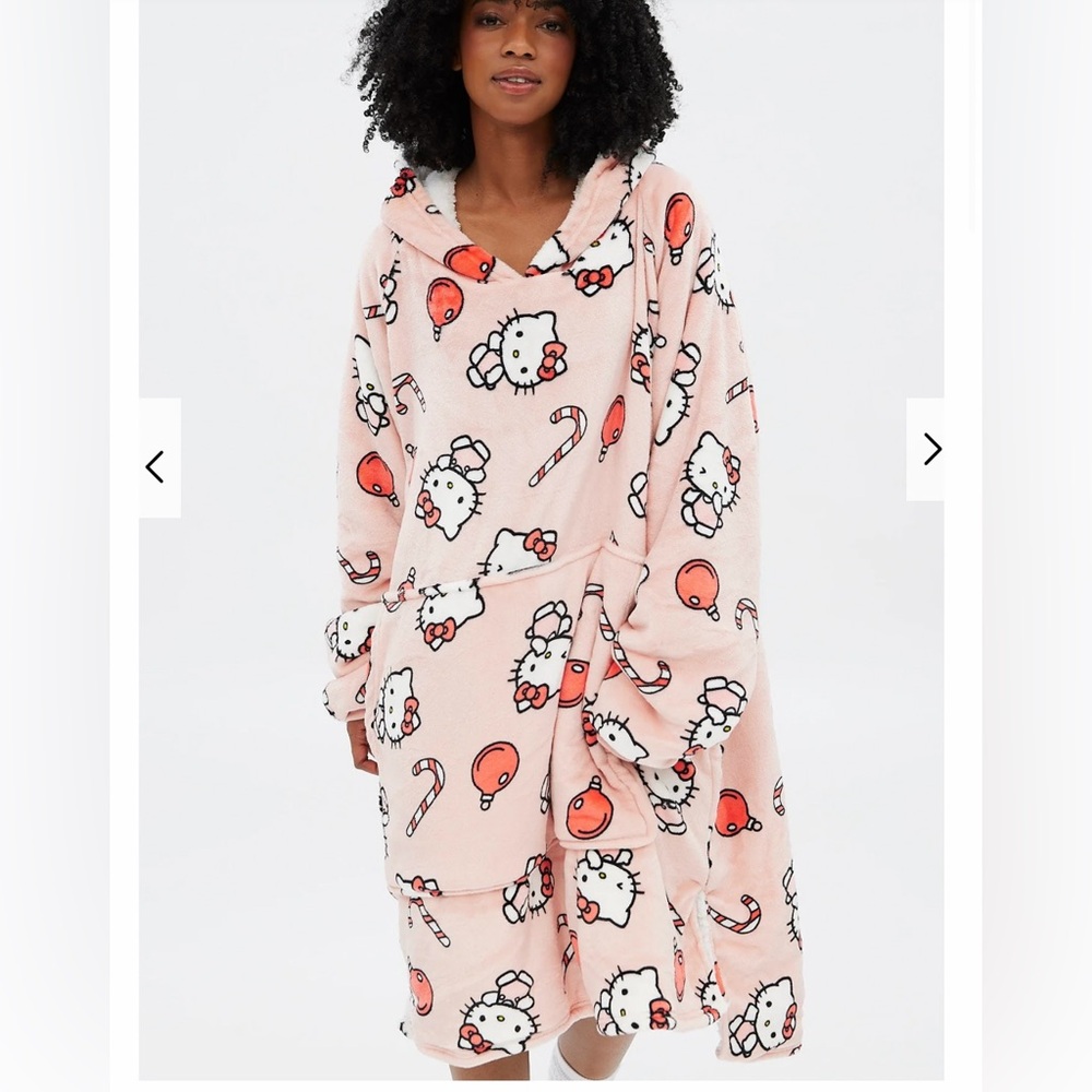 Hello Kitty Sherpa Oversized Pullover Hoodie